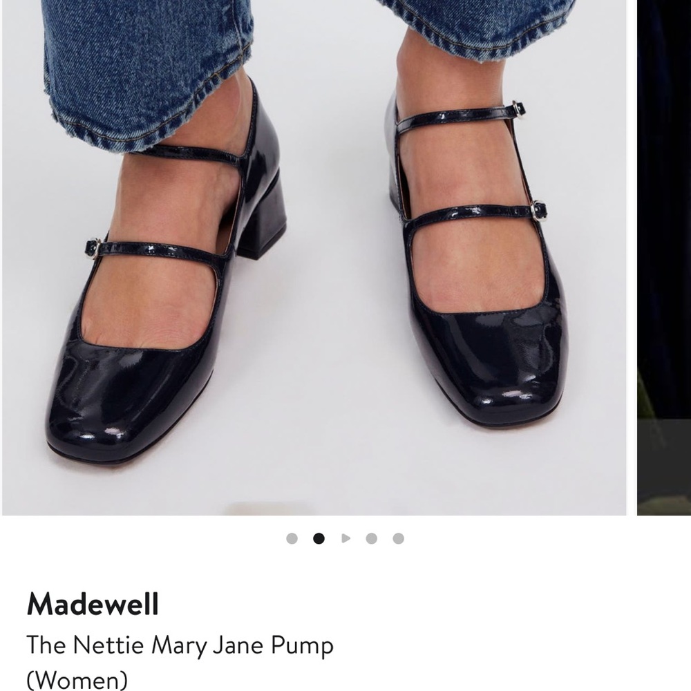 Madewell Women's Navy Mary Jane Heels